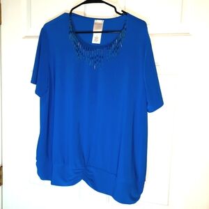 Regalia beaded fringe neckline sz. XL